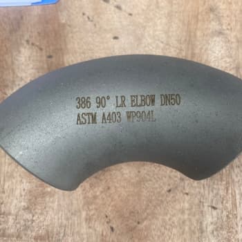 Dimensão dos cotovelos de grau ASME B16.28 90
